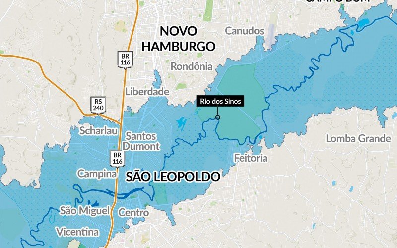 Áreas alagáveis em SL RGB | abc+