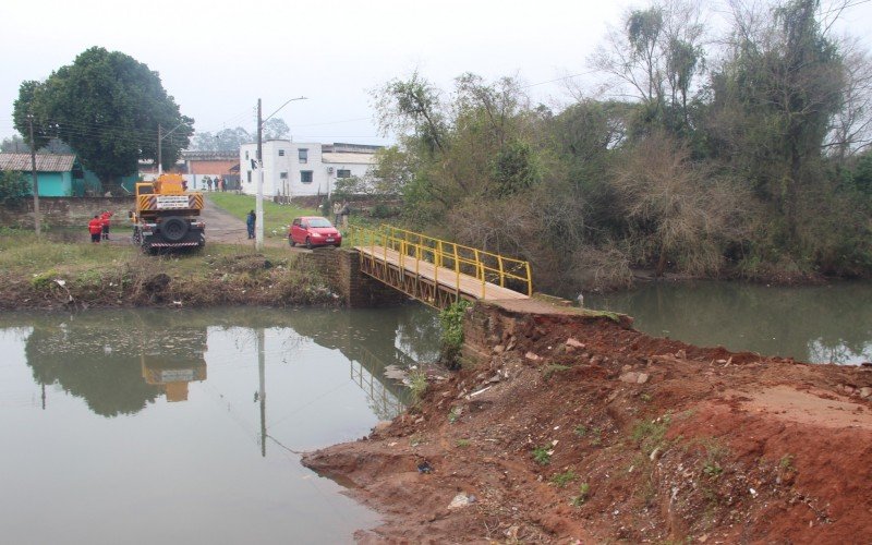 Estrutura acabava represando a água do Arroio Luiz Rau