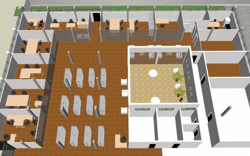 Projeto gráfico mostra como deve ficar a Biblioteca Pública de São Leopoldo após reforma 