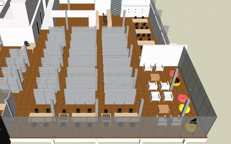 Projeto gráfico mostra como deve ficar a Biblioteca Pública de São Leopoldo após reforma 