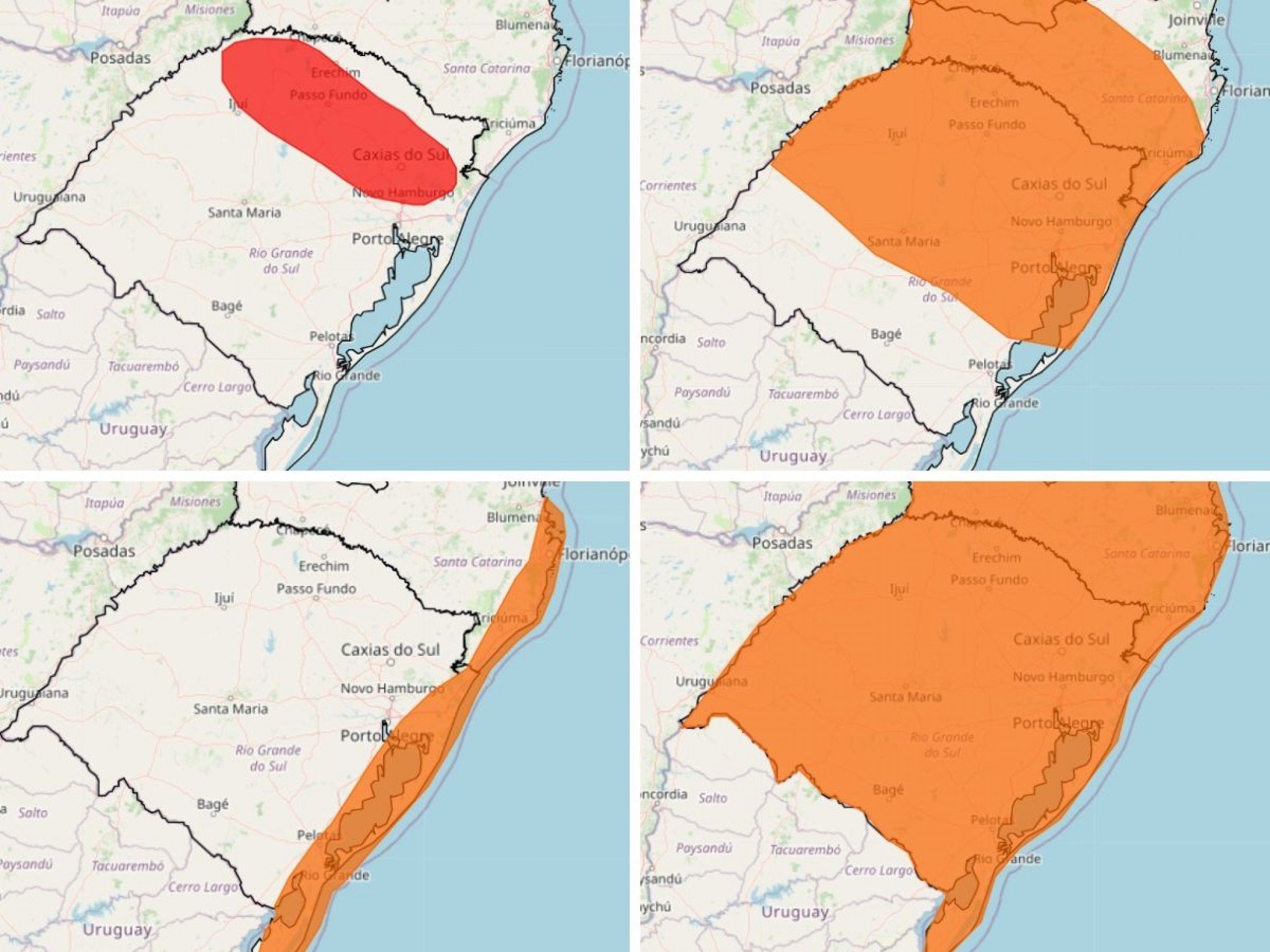 Inmet faz 4 alertas para o Rio Grande do Sul; confira a previsão para os próximos dias