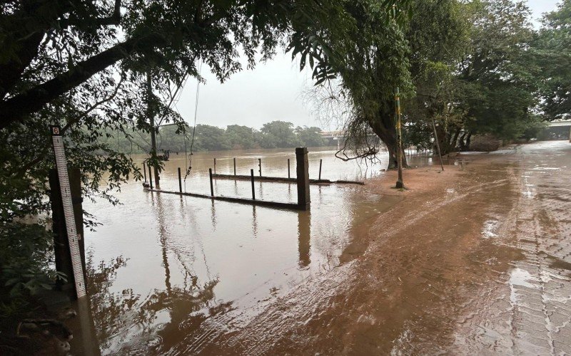 Rua da Praia, em São Leopoldo, não está mais alagada como na semana passada | abc+
