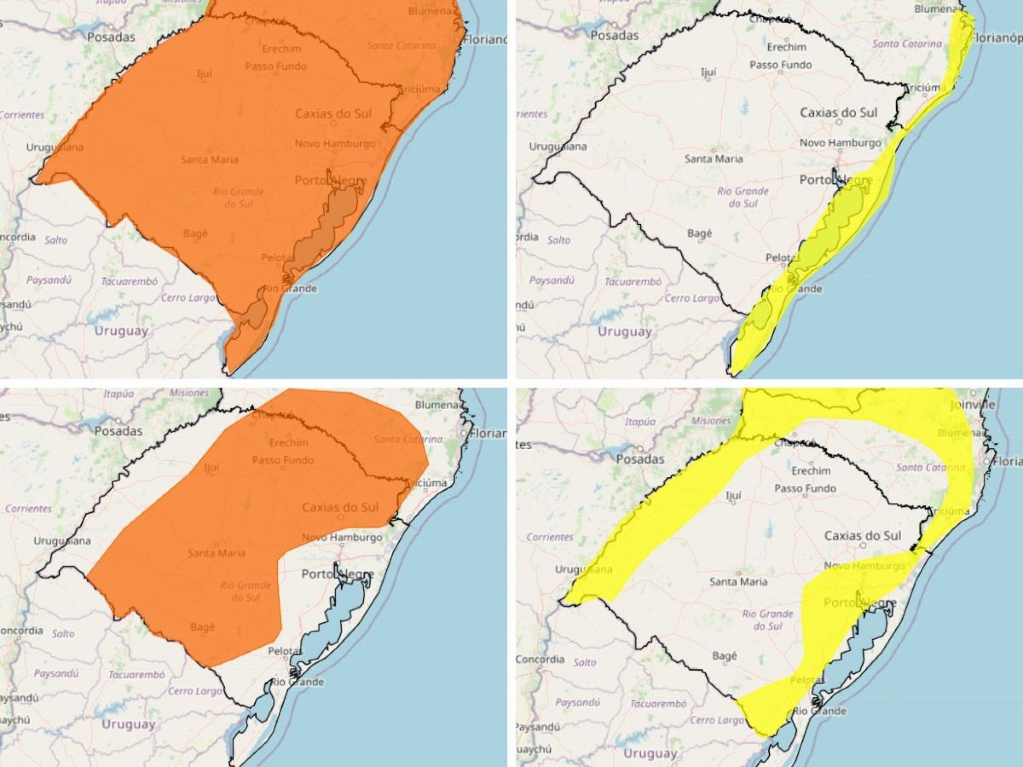 ONDA DE FRIO: Rio Grande do Sul tem 4 novos alertas do Inmet; veja previsão