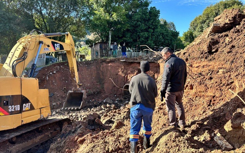Obras na Rua Fernando de Noronha, bairro Guarani em Novo Hamburgo | abc+