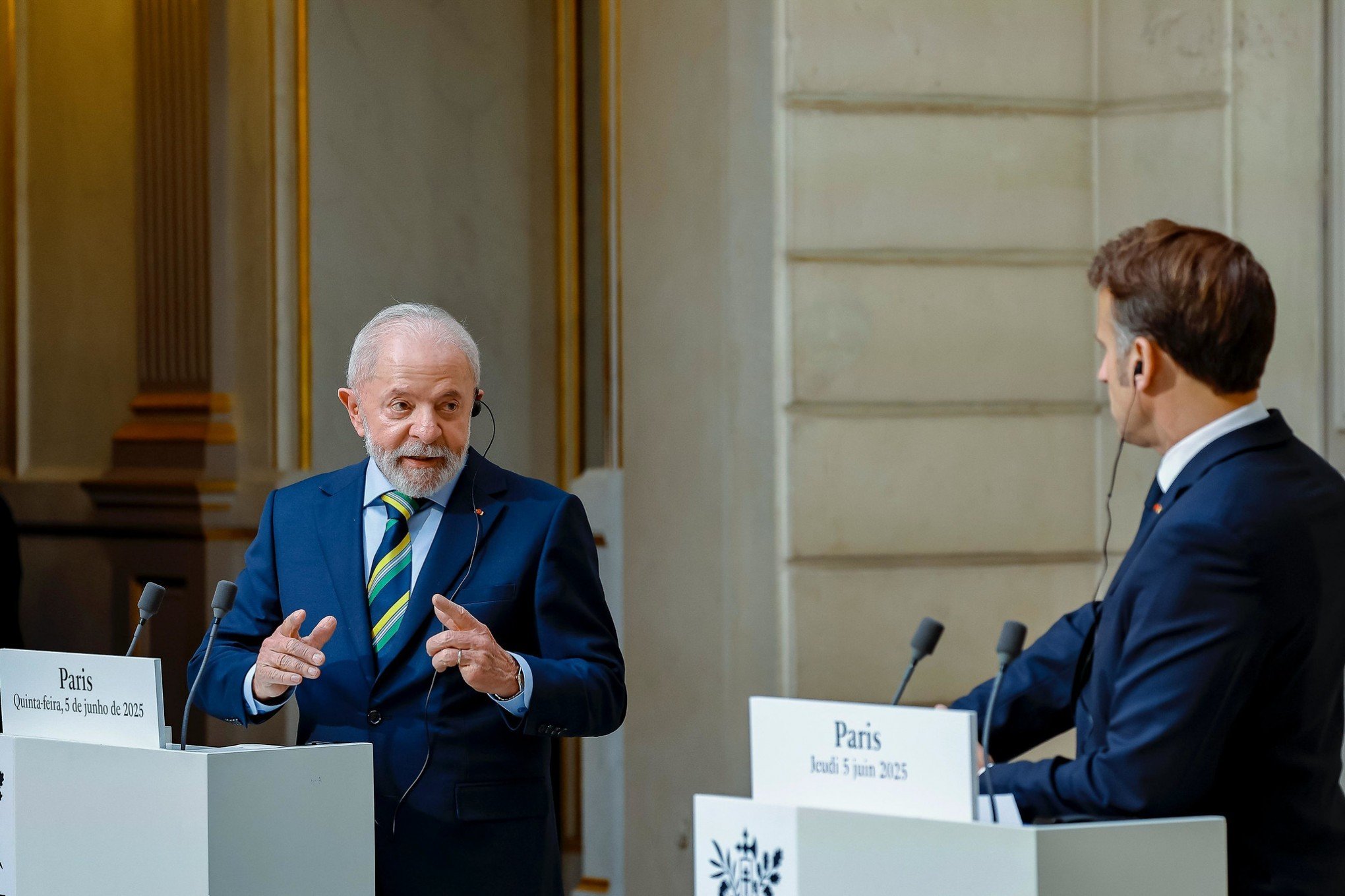Lula telefona a Macron e repudia uso político de tarifas comerciais contra o Brasil