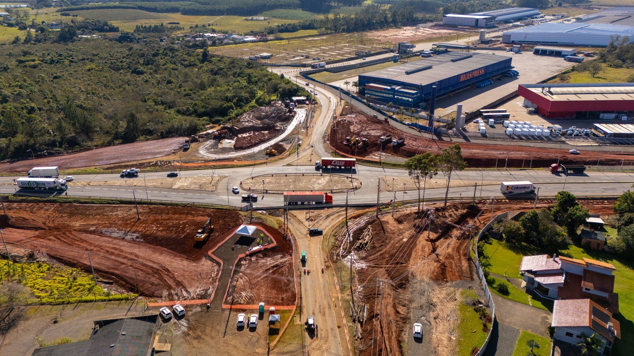 BR-386: Nova etapa da obra do viaduto restringe acesso à via municipal em Nova Santa Rita