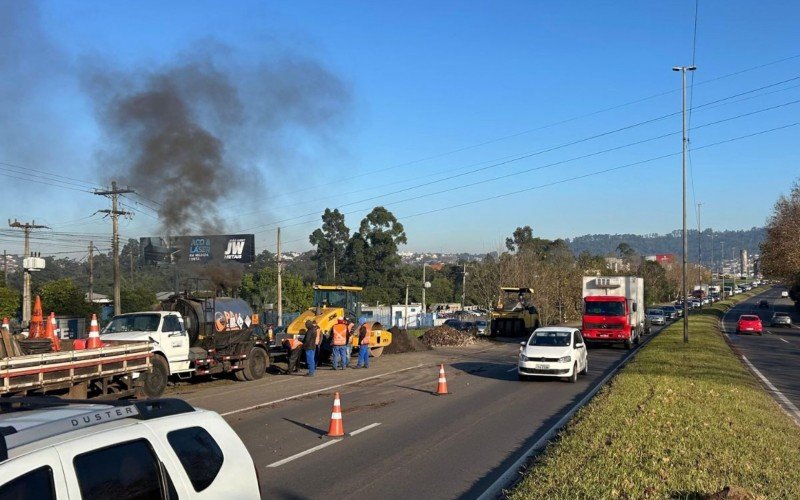 Obras na RS-239 afetam o trânsito no trecho de Novo Hamburgo | abc+
