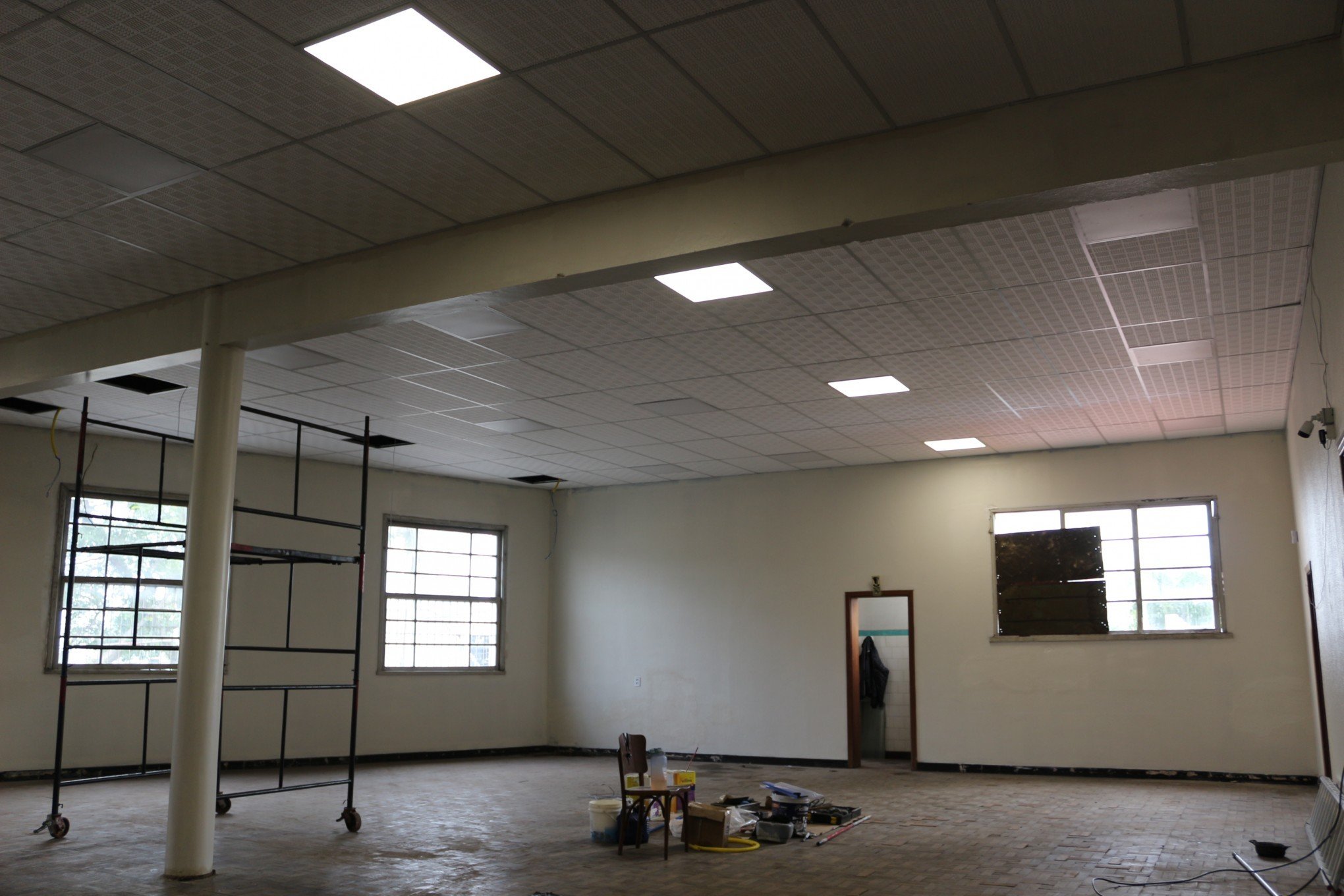 Obras de recuperação da sede social do Grêmio Atiradores seguem em ritmo acelerado