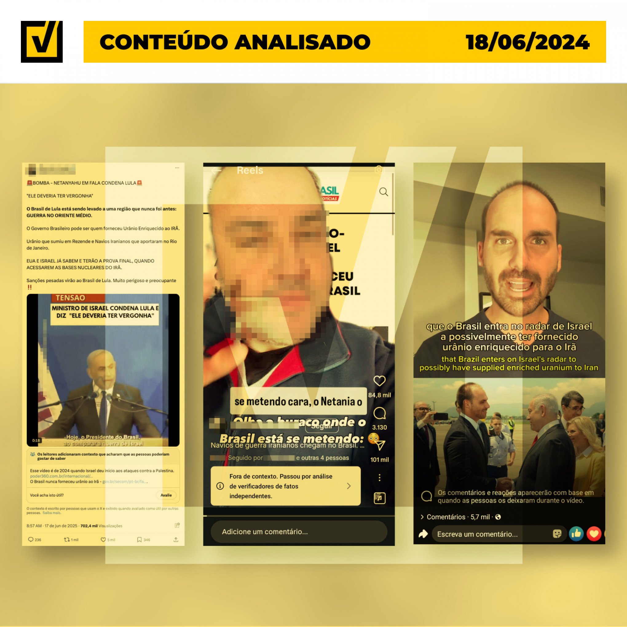 PROJETO COMPROVA: Como a desinformação sobre apoio do Brasil ao Irã se intensificou com início do conflito e viralizou na internet