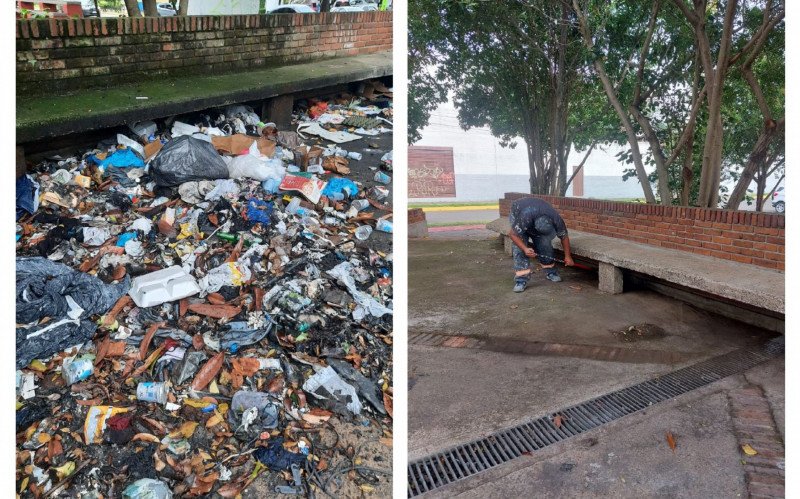 Antes e depois do espaço adotado por Andréia e Luana