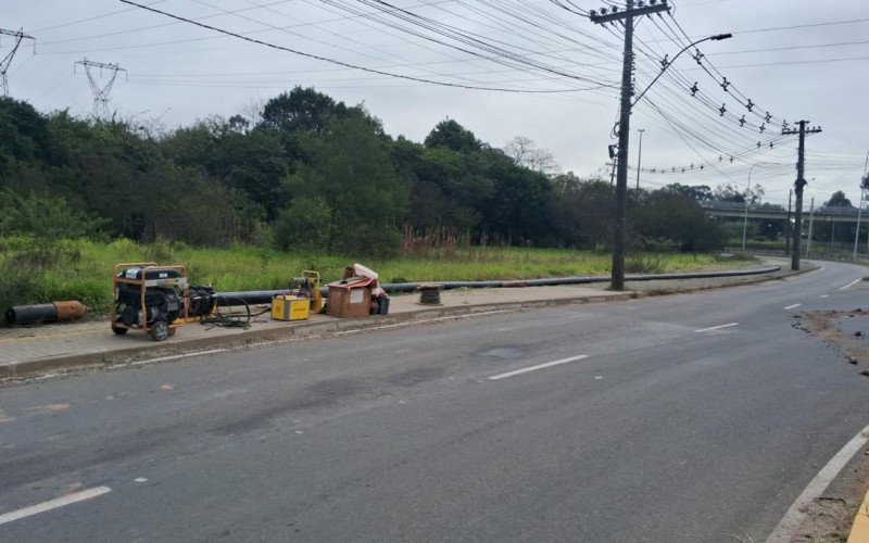 Corsan troca tubulação de água na BR-386 em Nova Santa Rita