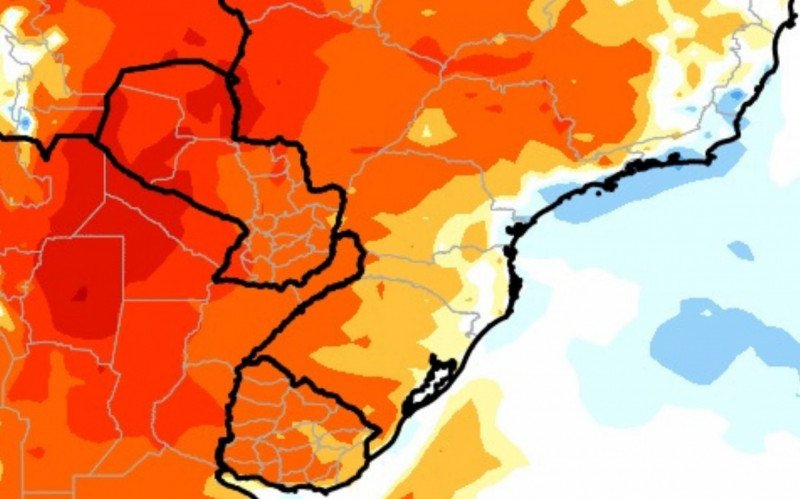 Mapa mostra anomalia de temperatura máxima no Sul do Brasil | abc+