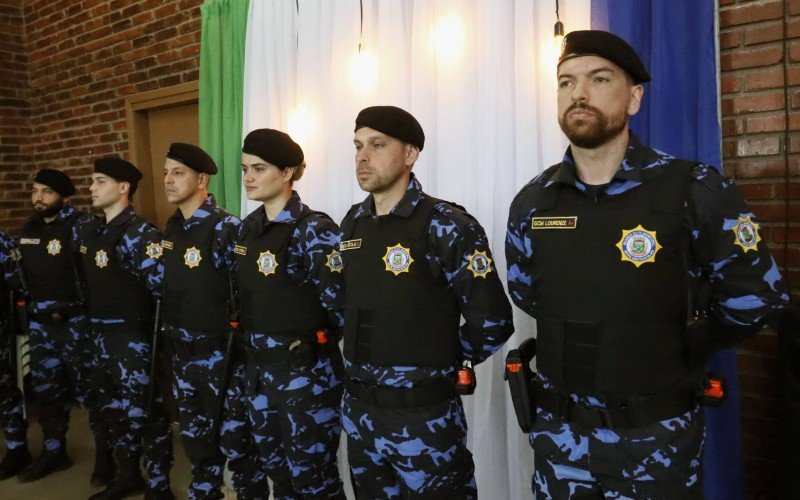 Primeiros nove agentes da Guarda Municipal de Nova Santa Rita foram apresentados na manhã desta segunda-feira (7)