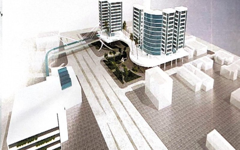 Maquete do projeto do centro administrativo de Canoas