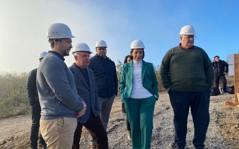 Prefeito de Canela visitou a construção do novo hospital de Canela