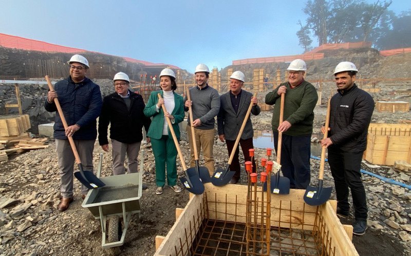 Fundações em andamento na construção do novo hospital de Canela