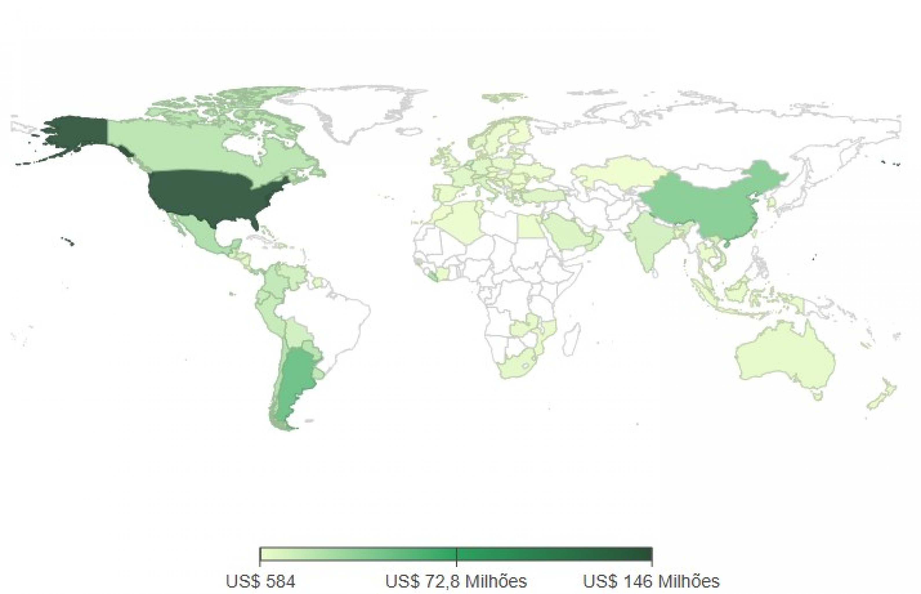 O peso dos Estados Unidos nas exportações das três maiores cidades do Vale do Sinos