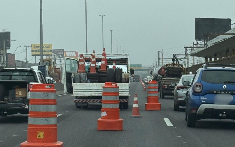 Obras afetam o trânsito em Canoas na manhã desta sexta-feira (11)