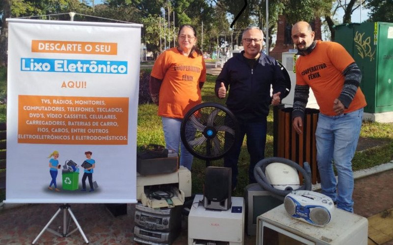 Na Operação Recicle, cooperativas recolhem lixo eletrônico na Feira do Alimento Saudável