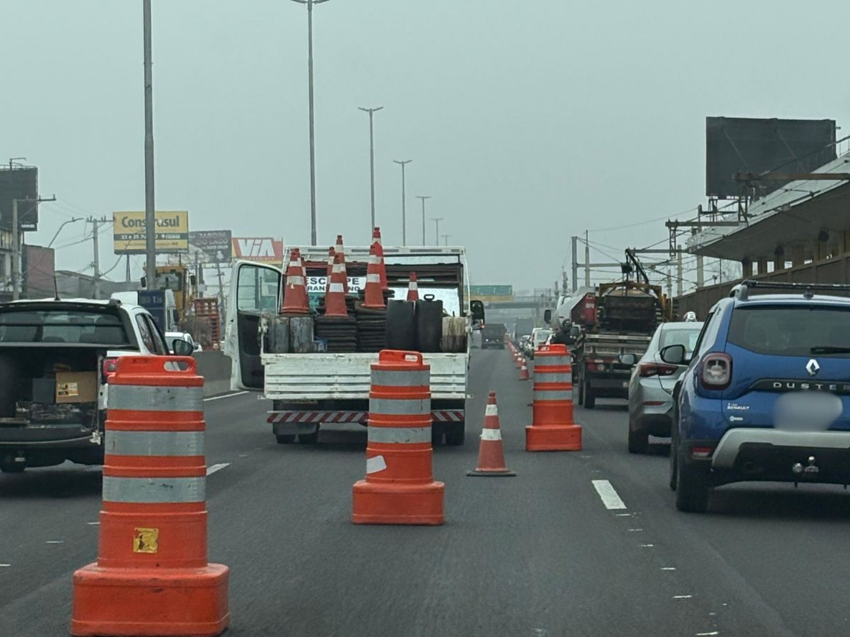 BR-116: Obras causam mais um dia de congestionamento na ida a Porto Alegre; confira o trecho