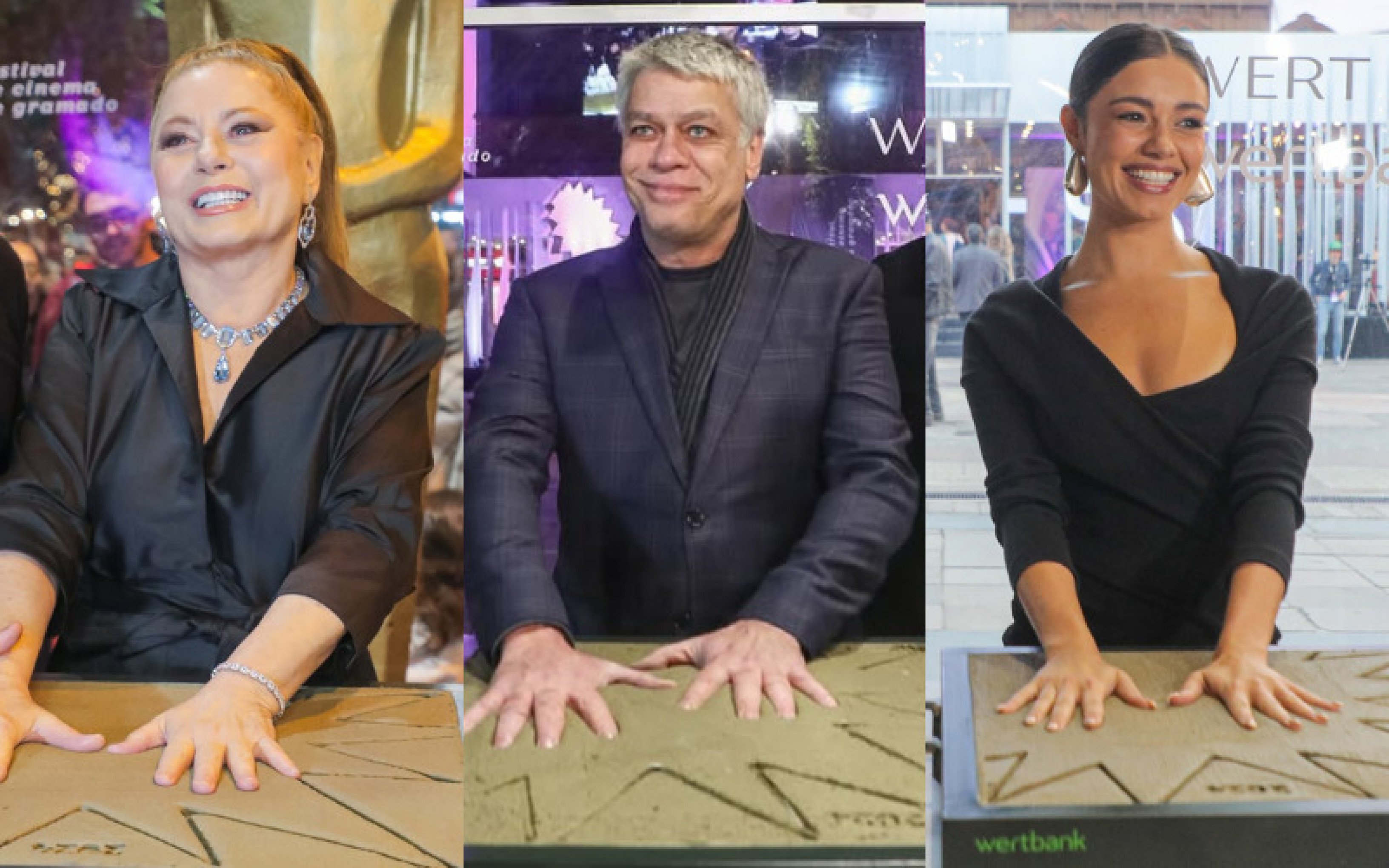 Vera Fischer, Fábio Assunção e Sophie Charlotte: Placas de artistas são inauguradas na Calçada da Fama de Gramado