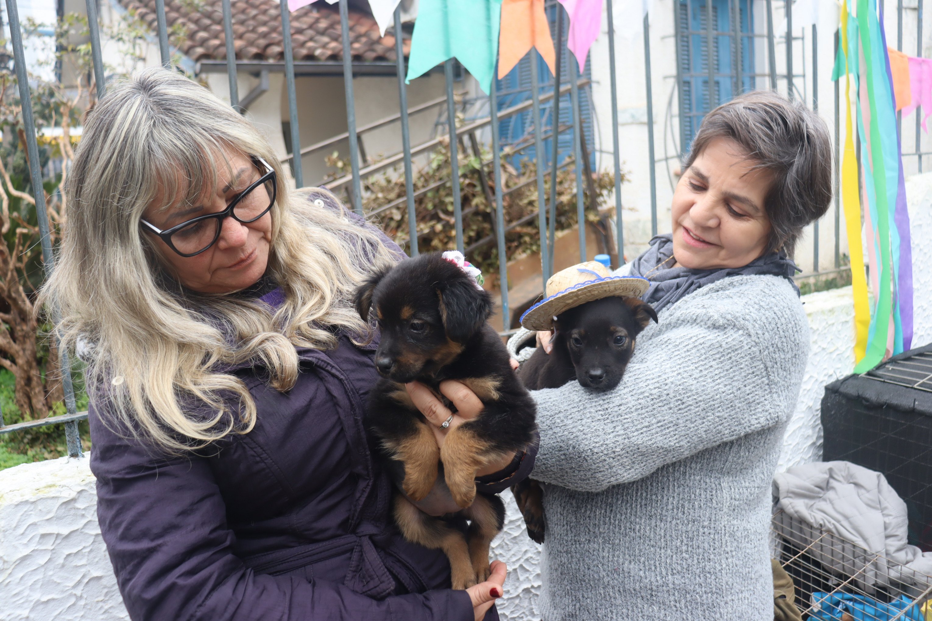 ArraiAu da Sempa - Carmen Martineli e Fátima Dorsdt levaram Betina e Beto para adoção