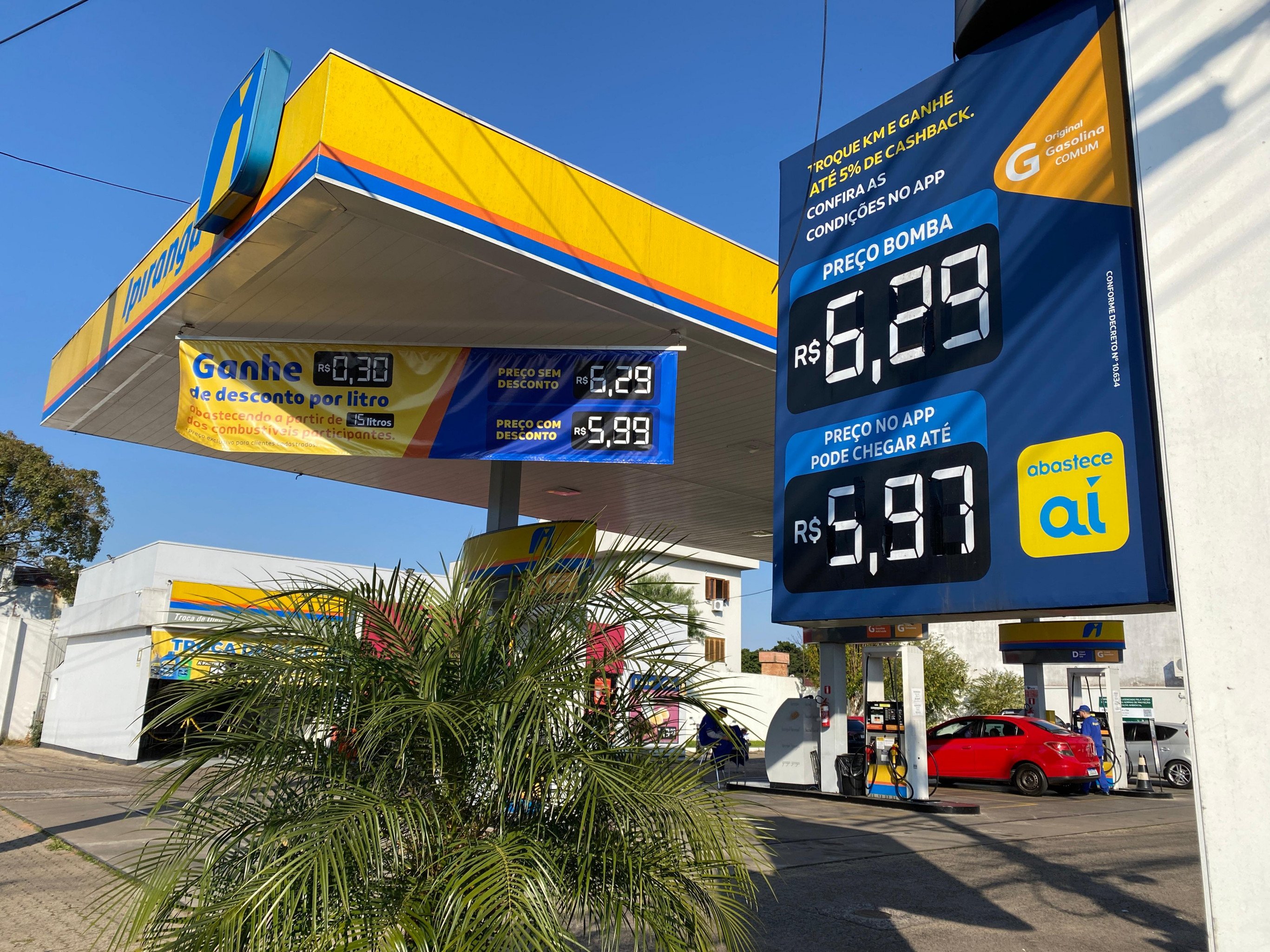 Gasolina comum pode chegar a R$ 6,29 em Novo Hamburgo