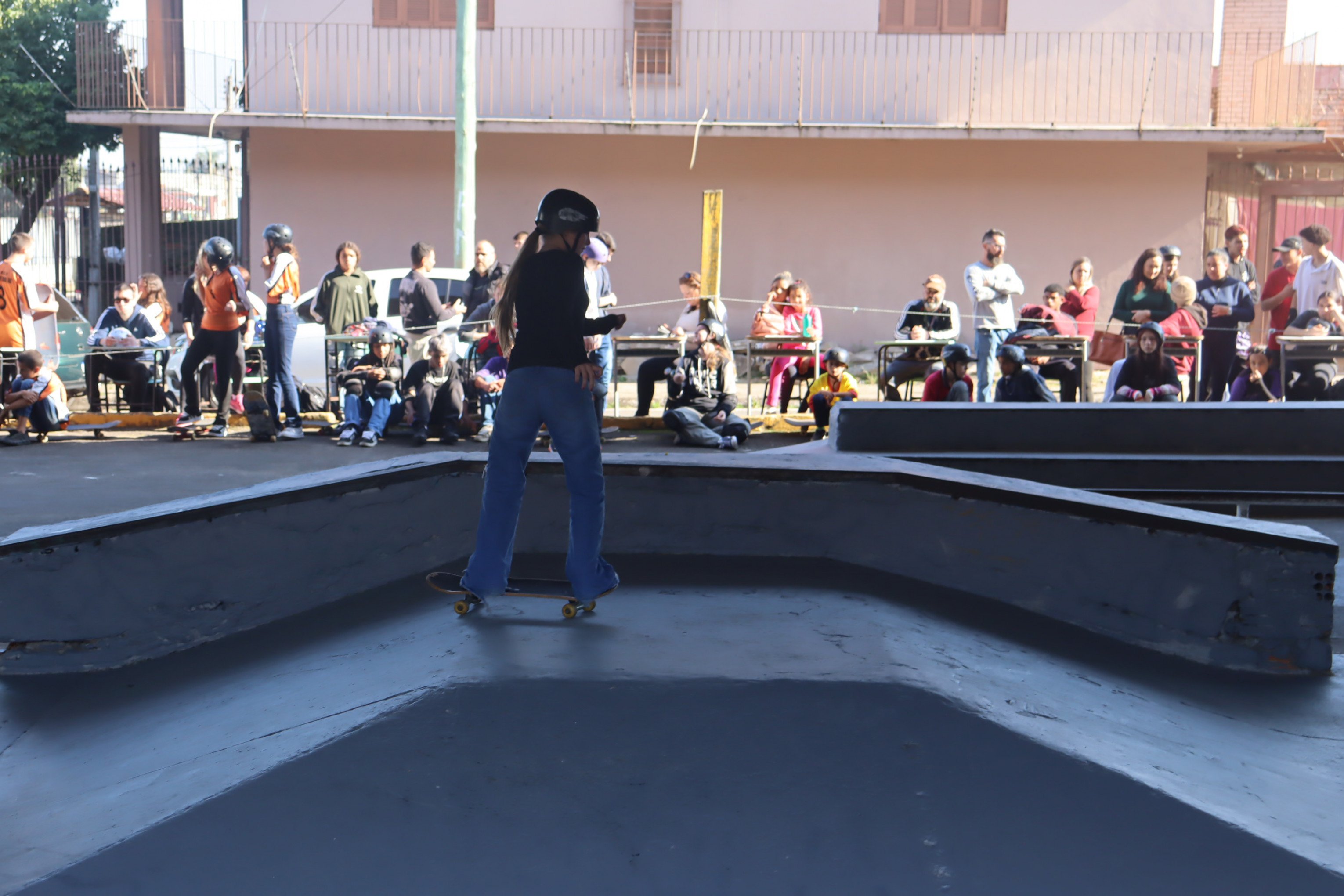 Competição de skate dos Jogos Escolares de Sapucaia do Sul (Jemusa) no Skate Park da Avenida Leônidas de Souza