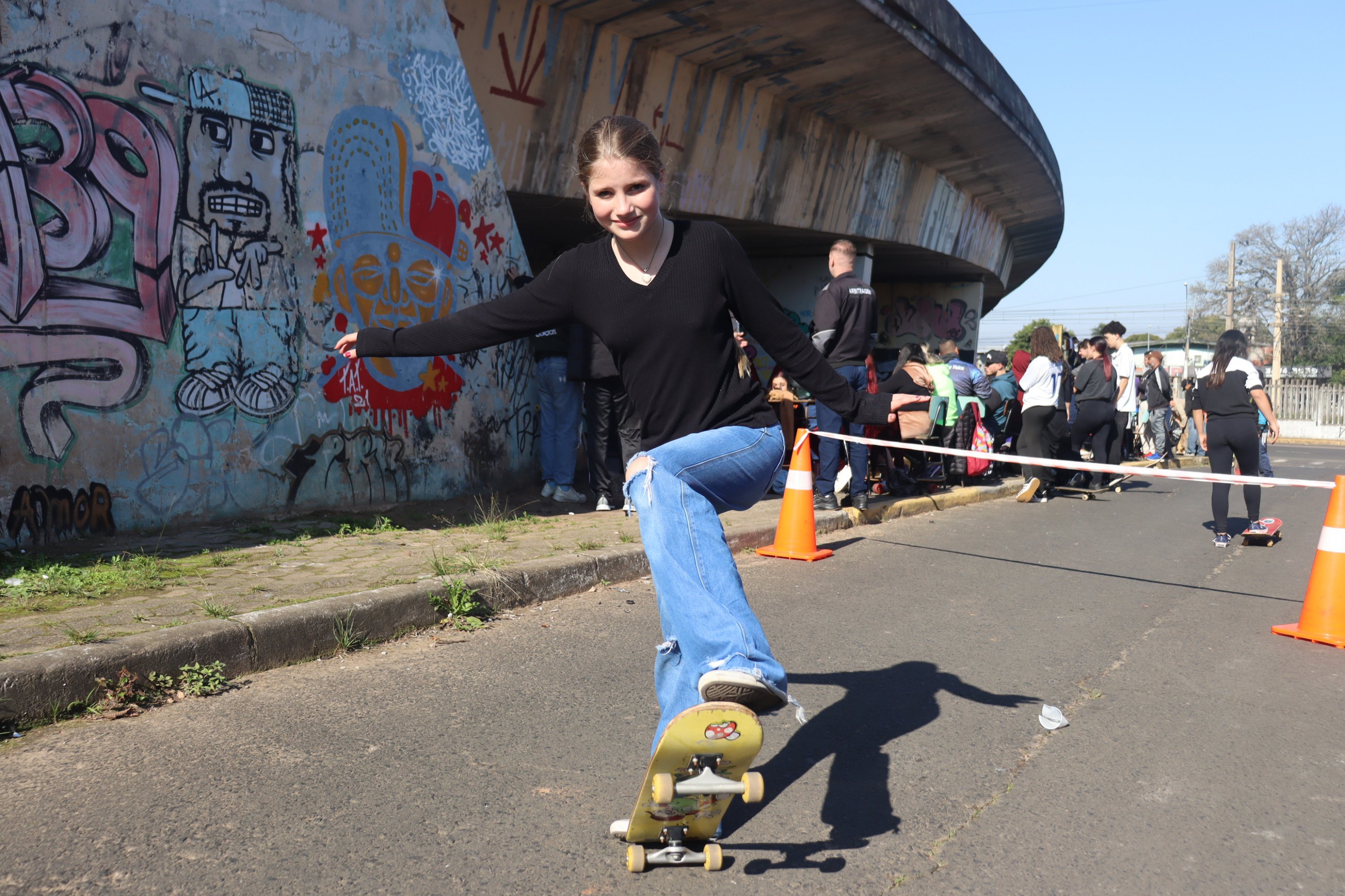 Competição de skate dos Jogos Escolares de Sapucaia do Sul (Jemusa) no Skate Park da Avenida Leônidas de Souza