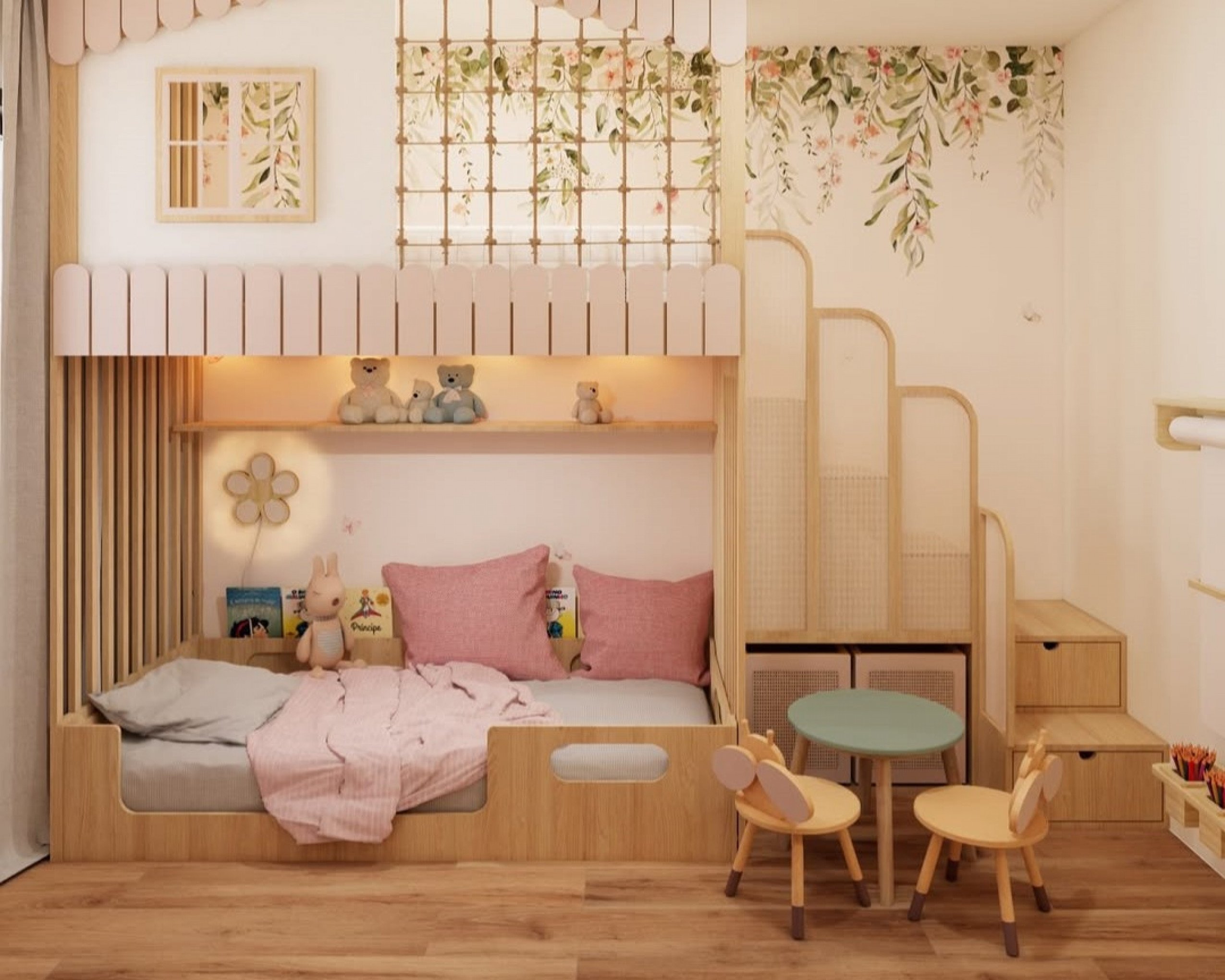 Quarto com área criativa | abc+