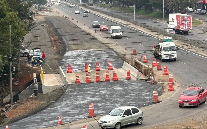 BR-116: Veja como está a construção da nova pista projetada para o acesso à RS-239, em Novo Hamburgo