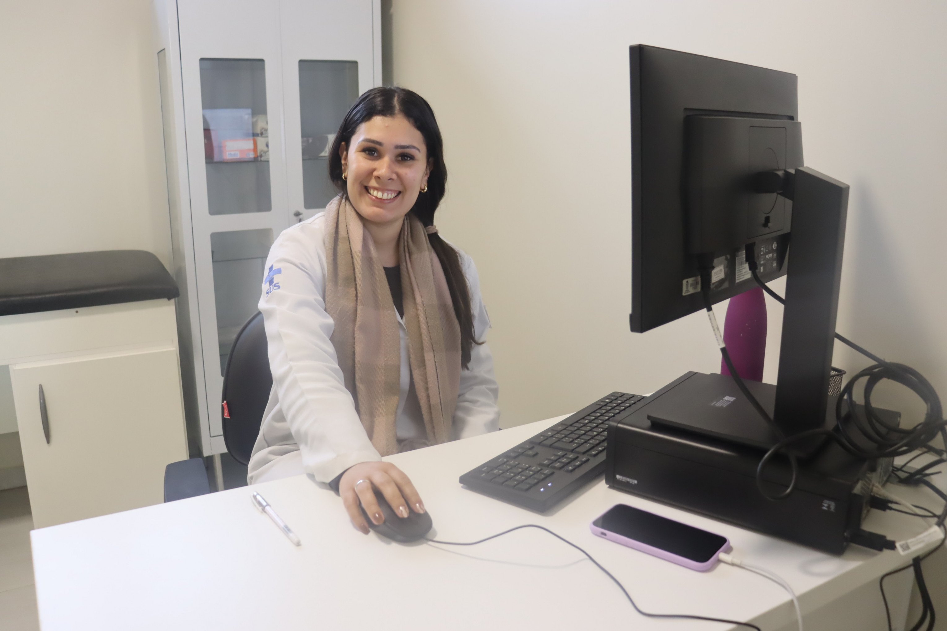Laysa Soares Mousquer &eacute; uma das enfermeiras que atuam na UBS Vila Nova 