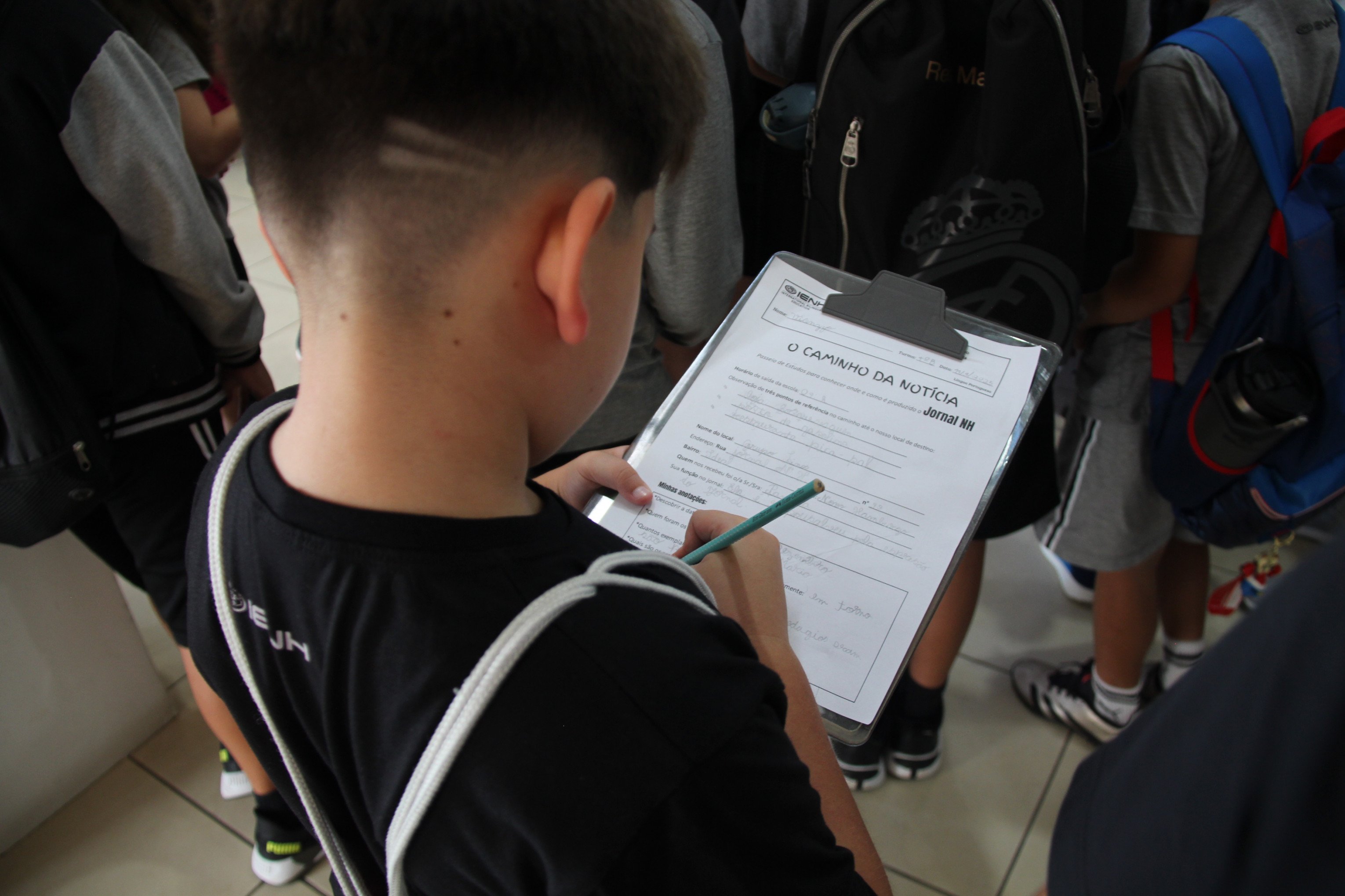 Grupo Sinos recebeu a visita dos alunos do 4º ano da Instituição Evangélica de Novo Hamburgo