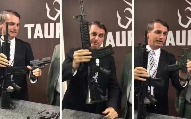 Então pré-candidato, Bolsonaro gravou vídeo em estande da Taurus em 2017 | abc+
