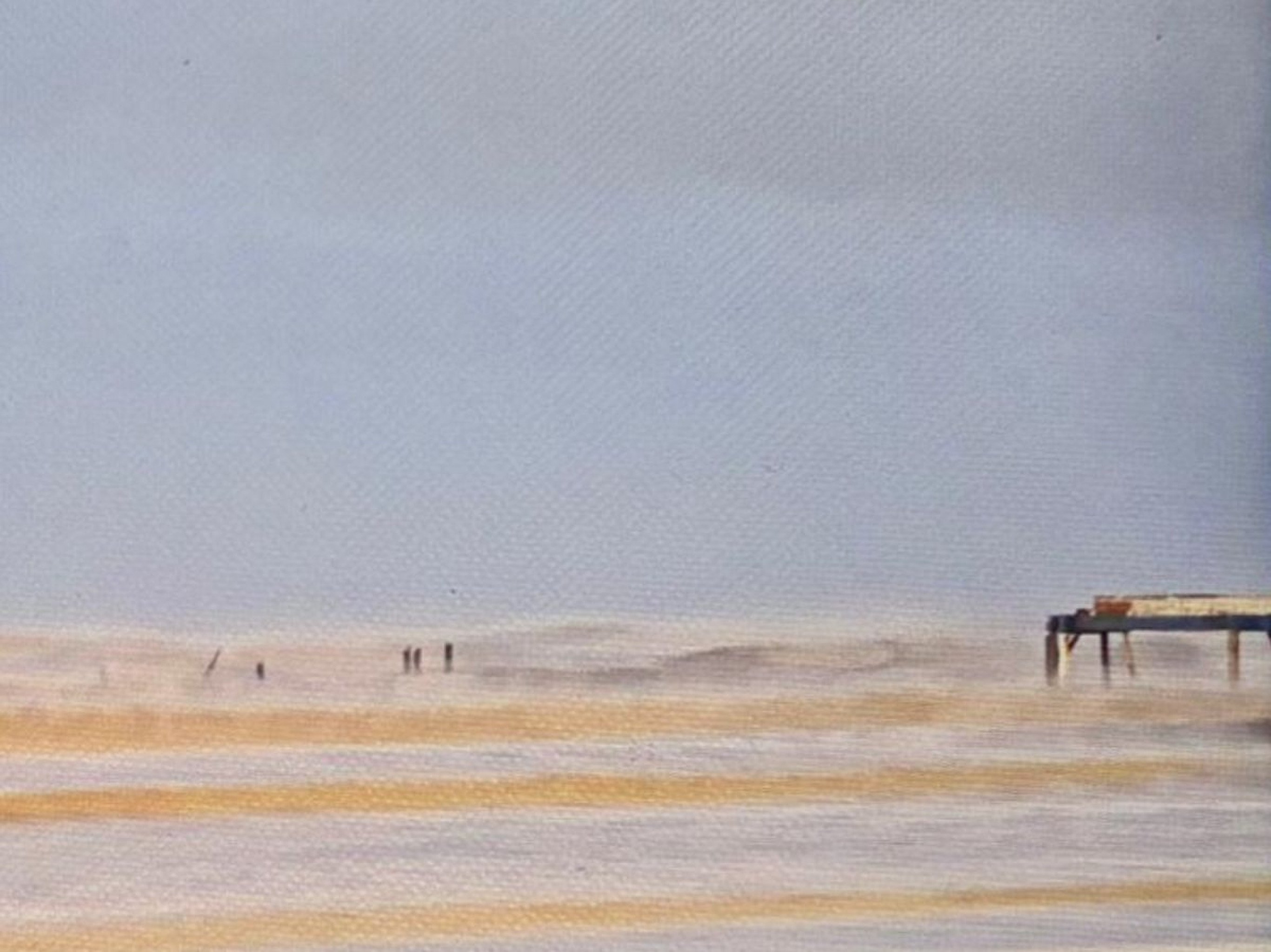 CICLONE: Braço norte da plataforma marítima da praia de Atlântida desaba
