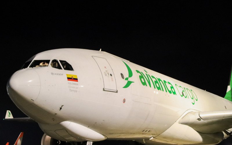 Aeronave &eacute; da Avianca Cargo e tem como destino final a cidade de Miami, nos EUA