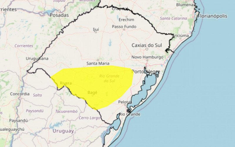 Regiões que podem ter geada na madrugada de 31 de julho, segundo o Inmet