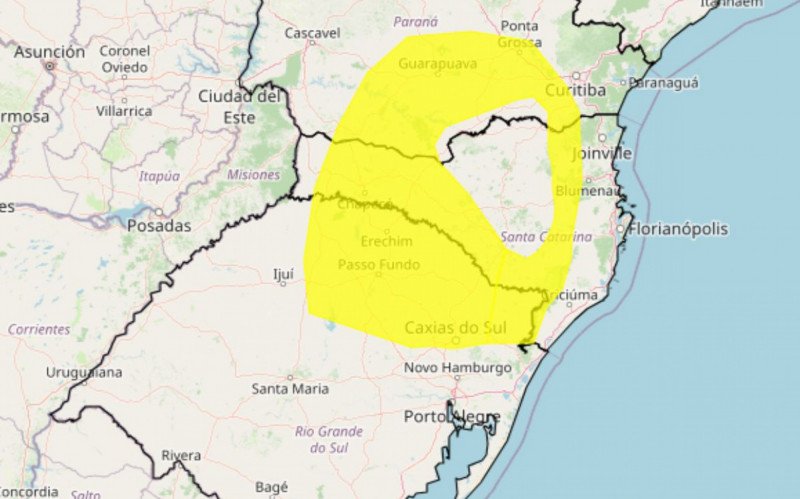 Regiões que podem ter geada na madrugada de 31 de julho, segundo o Inmet