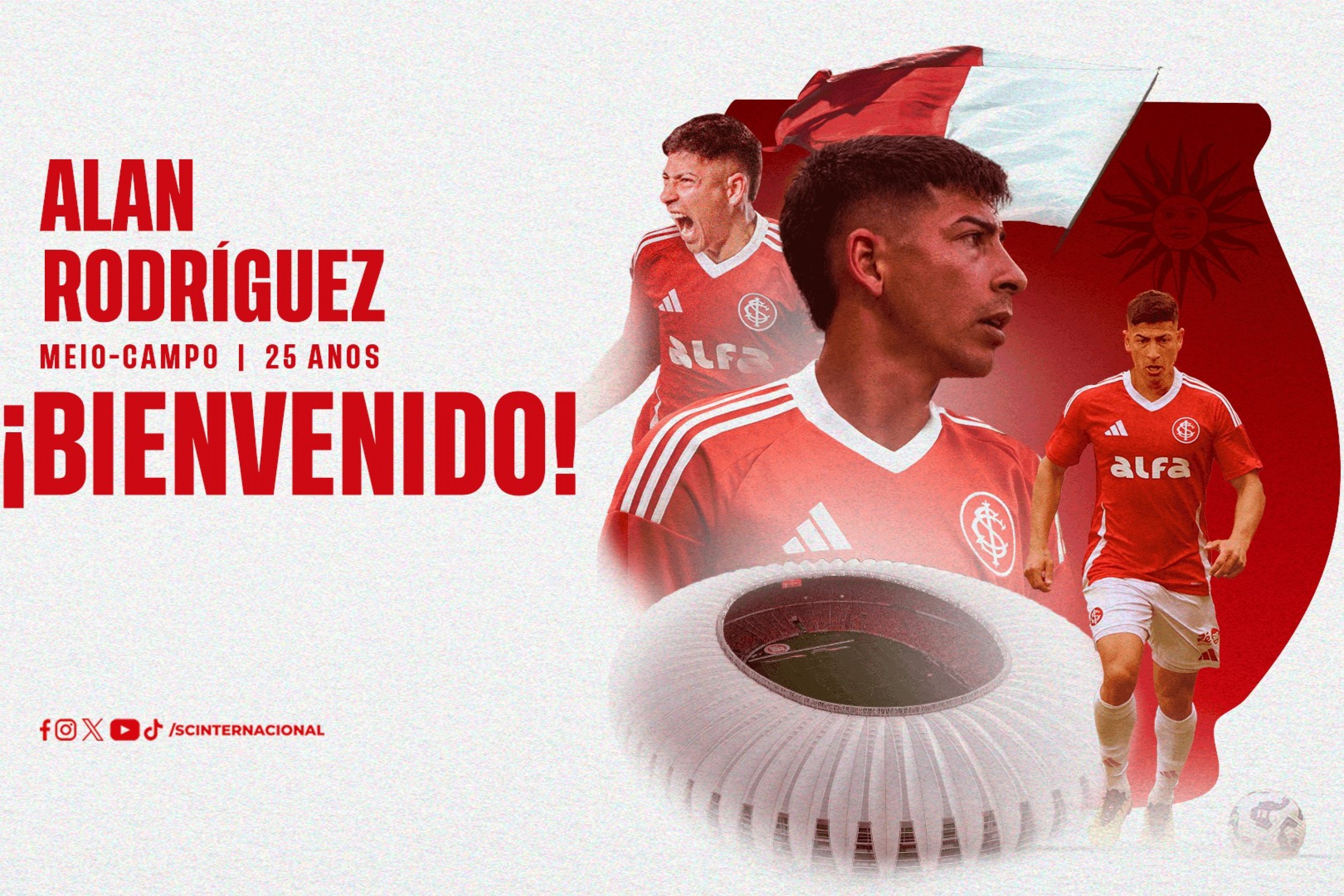 Inter anuncia contratação do meio-campista uruguaio Alan Rodríguez