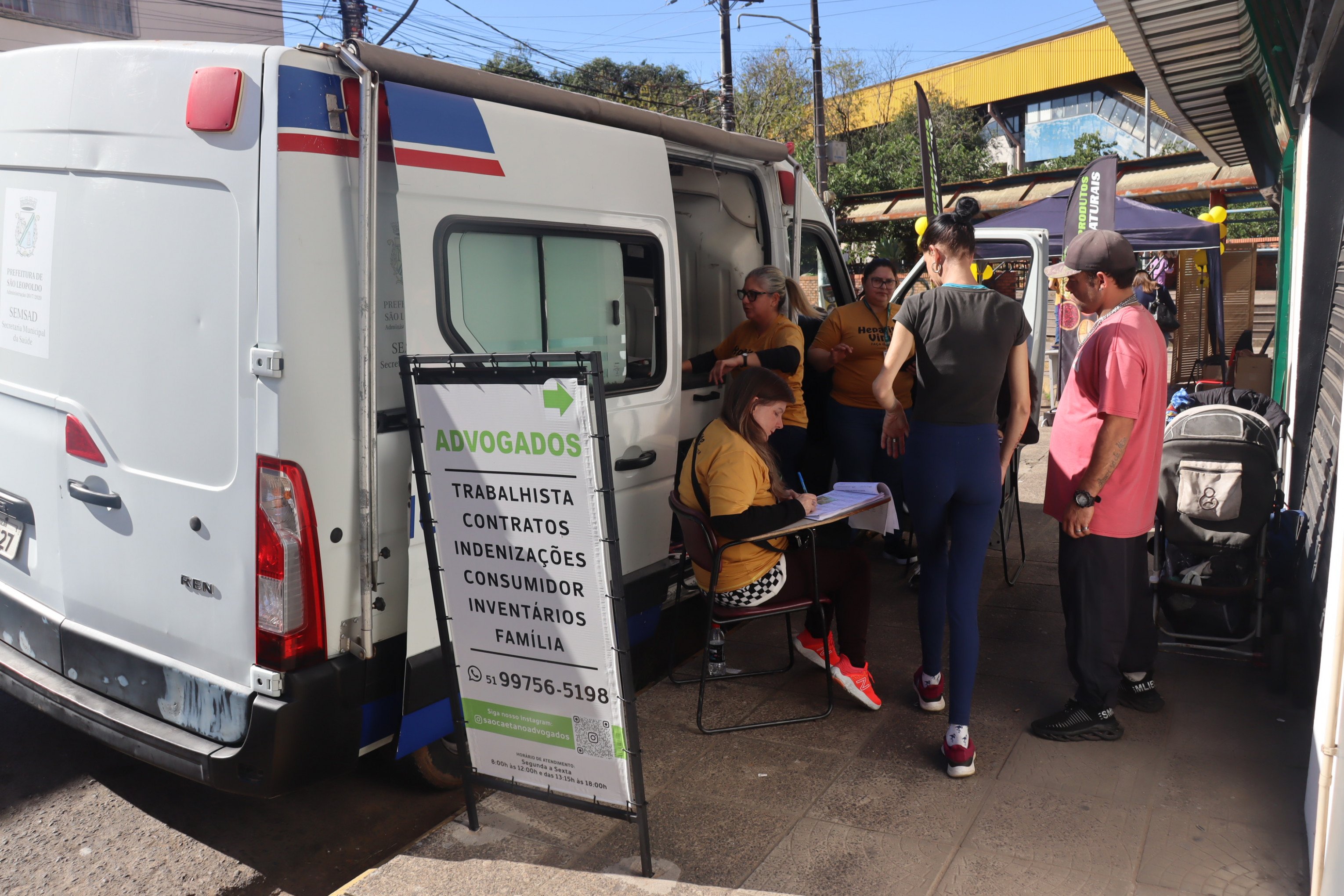 Unidade Móvel de Vacinação esteve próxima à Estação São Leopoldo nesta quinta-feira (31)