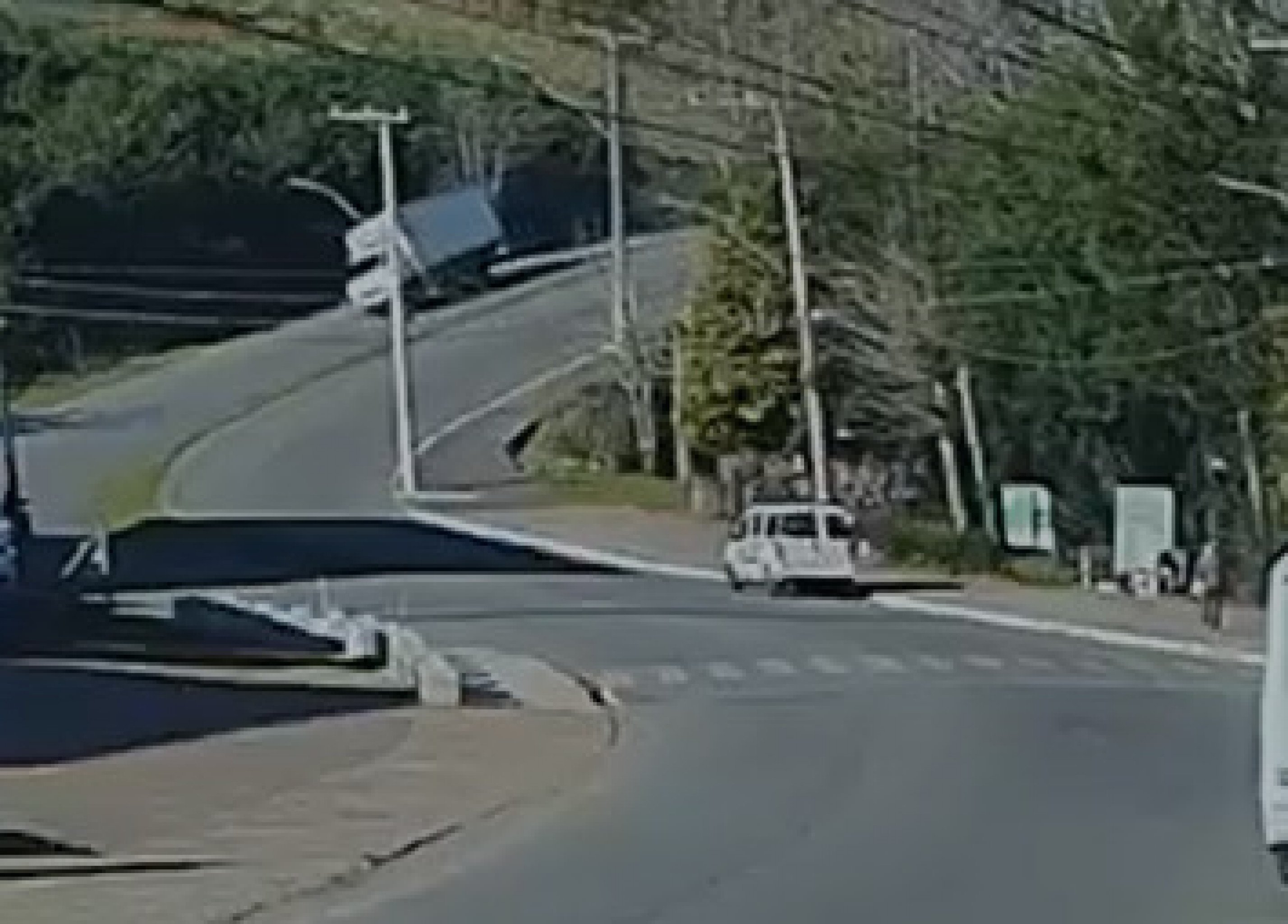 VÍDEO: Caminhão perde o controle e invade pátio de casa na "Curva da Morte"
