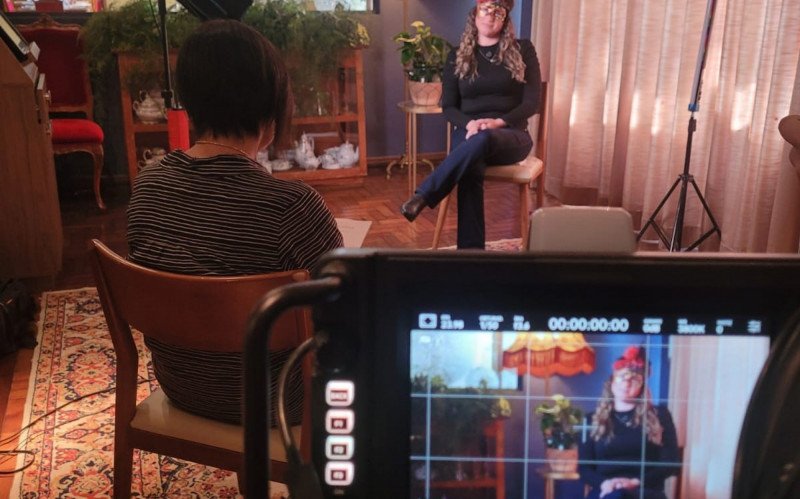 Bastidores das gravações do filme Eu, Dona de Mim, da Casa Vitória, em Canela