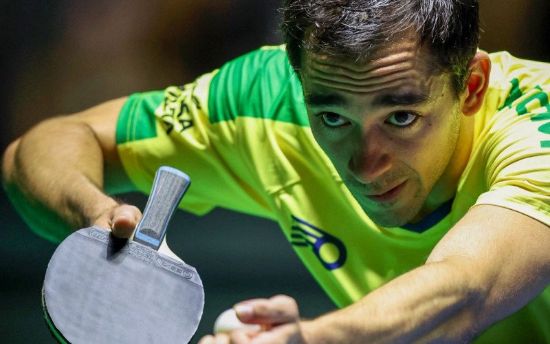 Hugo Calderano venceu o alemão Benedikt Duda na final em Foz do Iguaçu | abc+