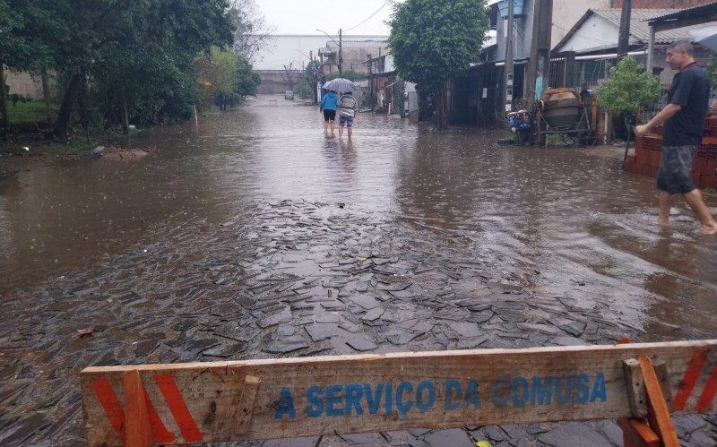 Alagamento na Rua Evaldo Luiz de Souza, loteamento Marisol, do bairro Canudos | abc+