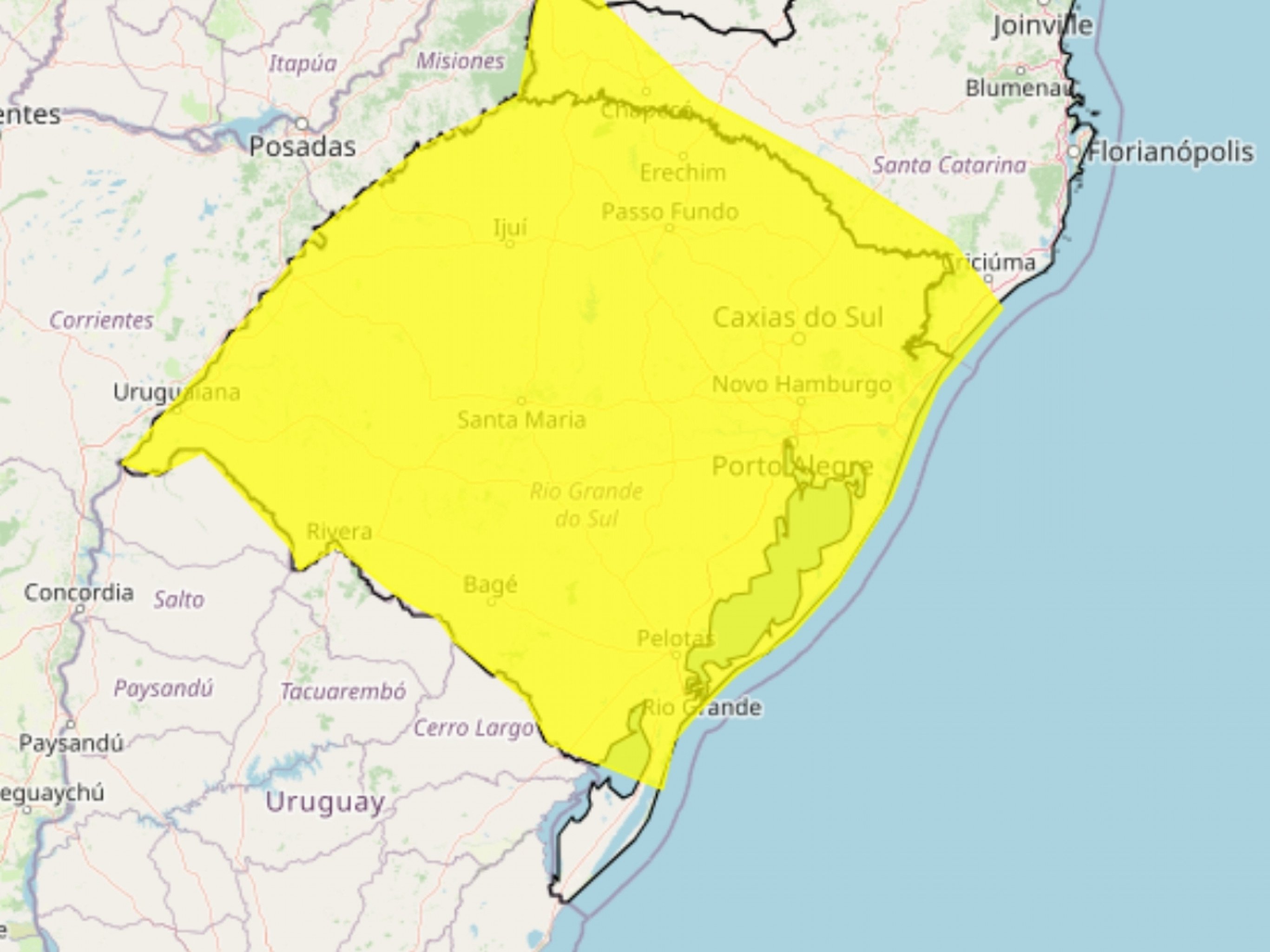 PREVISÃO DO TEMPO: Domingo tem alerta do Inmet para tempestade com granizo e ventos intensos no RS; saiba até quando