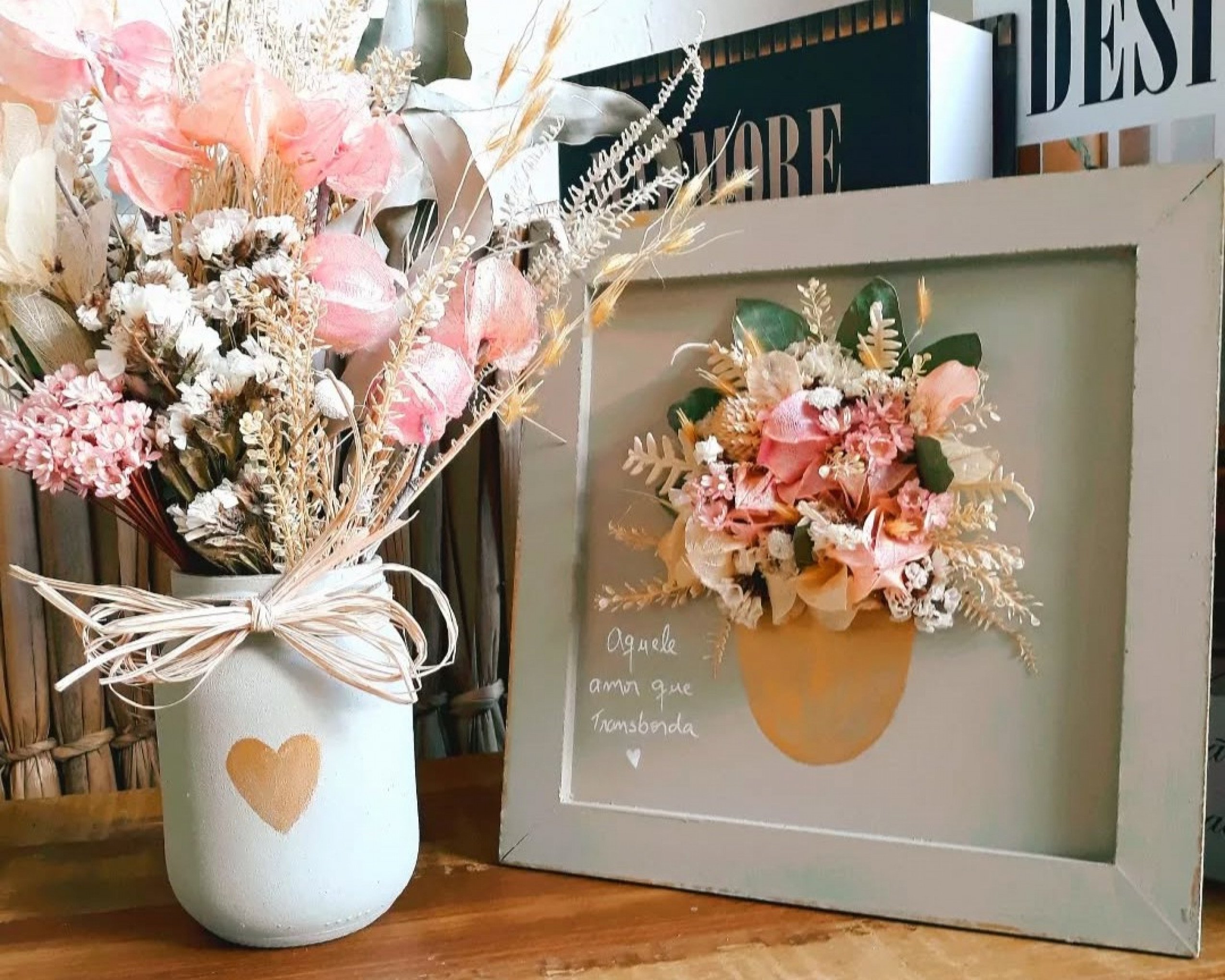 Flores secas em quadro | abc+