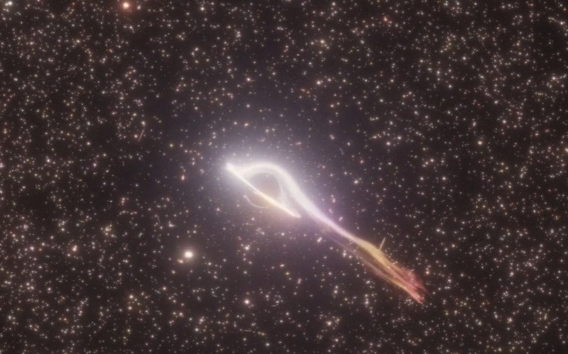 Buraco negro devorando estrela | abc+