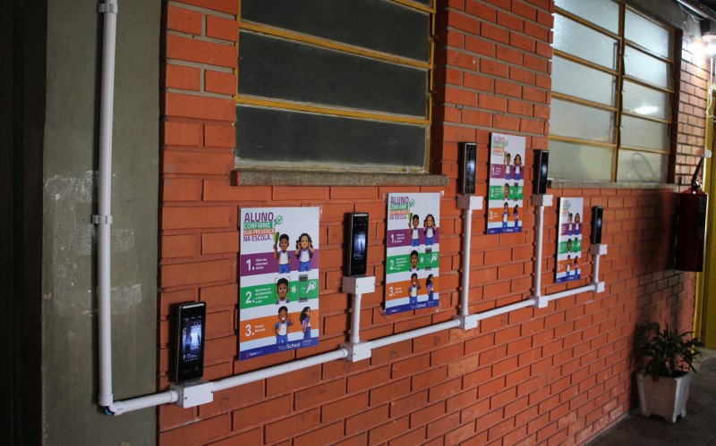 Ferramenta fica instalada nas paredes das escolas em diferentes níveis de altura | abc+