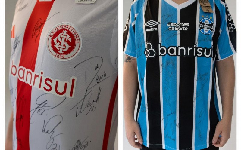 Camisas da dupla Gre-Nal serão leiloadas