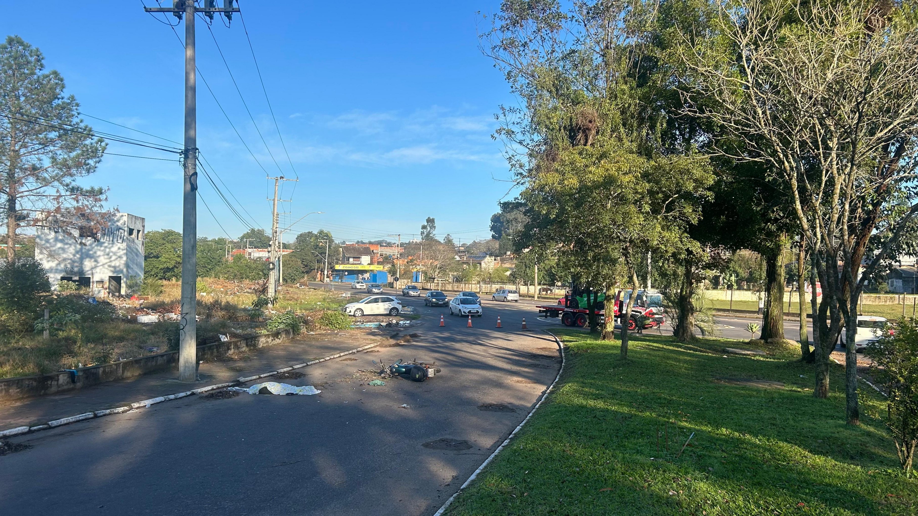 Pedestre morre atropelada por motociclista em Novo Hamburgo